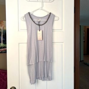 New and Super Cute Sleeveless Top with a little Bling around the neckline!